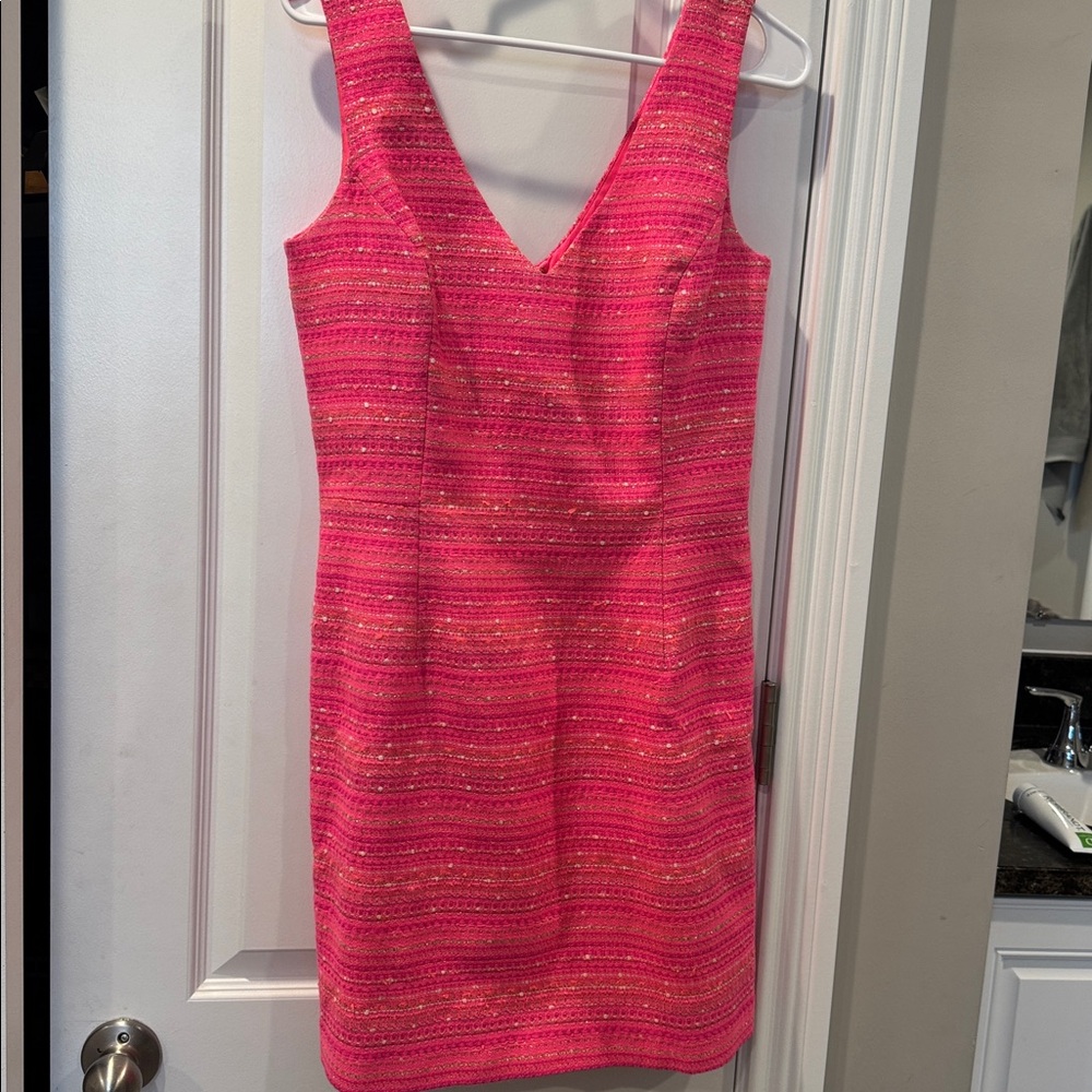 Lilly Pulitzer Vibrant Pink Striped Laidley Mini Dress - Picture 3 of 4